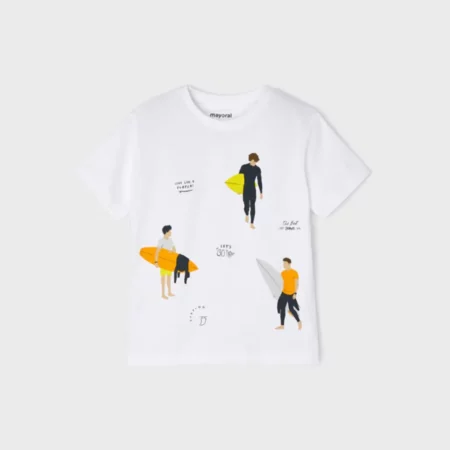 camiseta manga corta ecofriends surfing niño